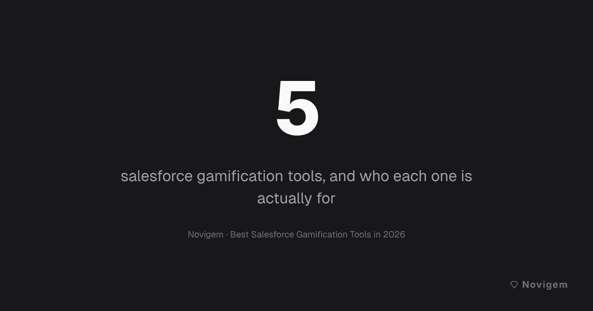The 5 Best Salesforce Gamification Tools in 2026 (and Who Each One Is Actually For)